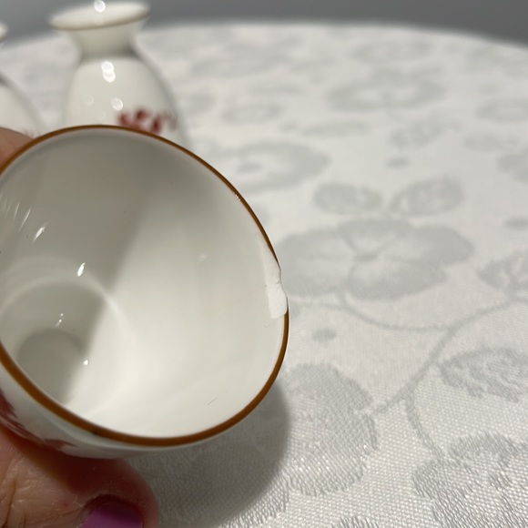 Vintage Eggcups Crown Staffordshire Rangoon Dragon Boxed Set Of 3 England - Picture 11 of 12